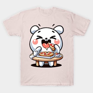 cute bunny eating pizza T-Shirt